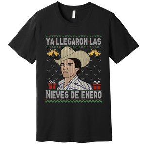 Las Nieves De Enero El Rey Del Corrido Mexican Christmas Premium T-Shirt