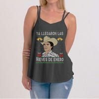 Las Nieves De Enero El Rey Del Corrido Mexican Christmas Women's Strappy Tank