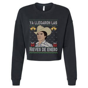 Las Nieves De Enero El Rey Del Corrido Mexican Christmas Cropped Pullover Crew