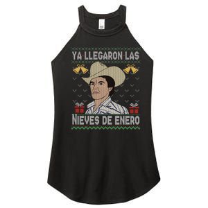 Las Nieves De Enero El Rey Del Corrido Mexican Christmas Women's Perfect Tri Rocker Tank