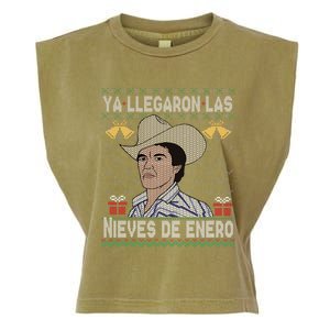 Las Nieves De Enero El Rey Del Corrido Mexican Christmas Garment-Dyed Women's Muscle Tee