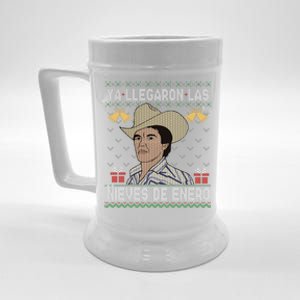 Las Nieves De Enero El Rey Del Corrido Mexican Christmas Beer Stein