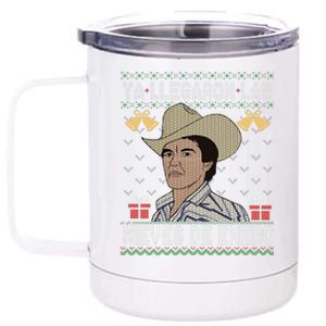 Las Nieves De Enero El Rey Del Corrido Mexican Christmas 12 oz Stainless Steel Tumbler Cup