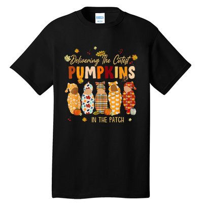 L&D Nurse Delivering The Cutest Pumpkins In The Patch Fall Tall T-Shirt