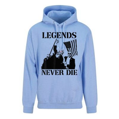 Legends Never Die Trump 2024 Pennsylvania Rally Patriot Unisex Surf Hoodie