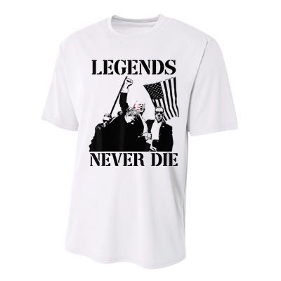 Legends Never Die Trump 2024 Pennsylvania Rally Patriot Performance Sprint T-Shirt