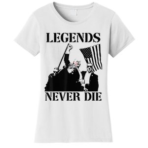 Legends Never Die Trump 2024 Pennsylvania Rally Patriot Women's T-Shirt