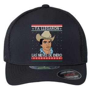 Las Nieves De Enero El Rey Del Corrido Mexican Christmas Flexfit Unipanel Trucker Cap