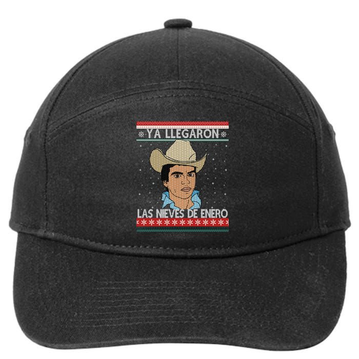 Las Nieves De Enero El Rey Del Corrido Mexican Christmas 7-Panel Snapback Hat