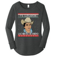 Las Nieves De Enero El Rey Del Corrido Mexican Christmas Women's Perfect Tri Tunic Long Sleeve Shirt