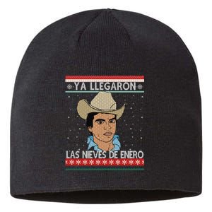 Las Nieves De Enero El Rey Del Corrido Mexican Christmas Sustainable Beanie