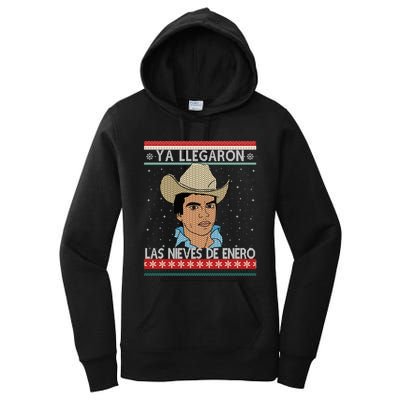 Las Nieves De Enero El Rey Del Corrido Mexican Christmas Women's Pullover Hoodie