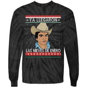 Las Nieves De Enero El Rey Del Corrido Mexican Christmas Tie-Dye Long Sleeve Shirt