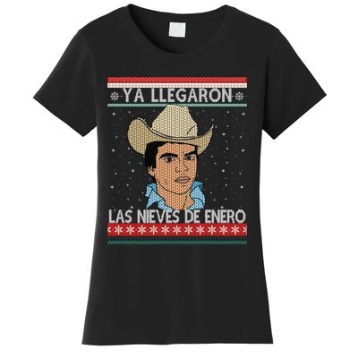 Las Nieves De Enero El Rey Del Corrido Mexican Christmas Women's T-Shirt