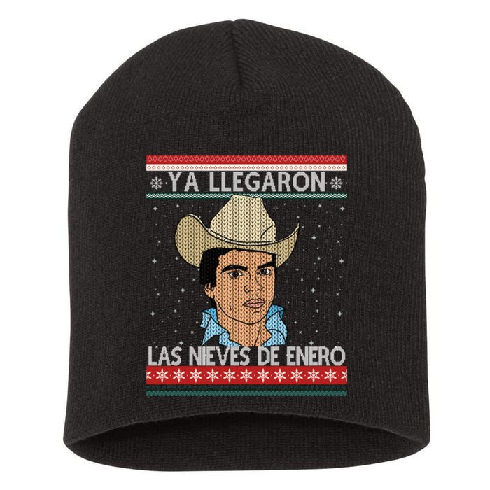 Las Nieves De Enero El Rey Del Corrido Mexican Christmas Short Acrylic Beanie