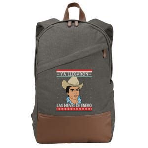 Las Nieves De Enero El Rey Del Corrido Mexican Christmas Cotton Canvas Backpack