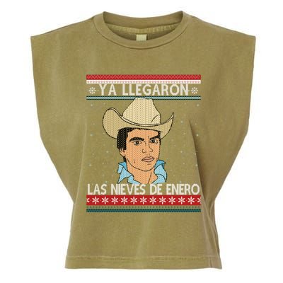 Las Nieves De Enero El Rey Del Corrido Mexican Christmas Garment-Dyed Women's Muscle Tee