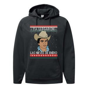 Las Nieves De Enero El Rey Del Corrido Mexican Christmas Performance Fleece Hoodie