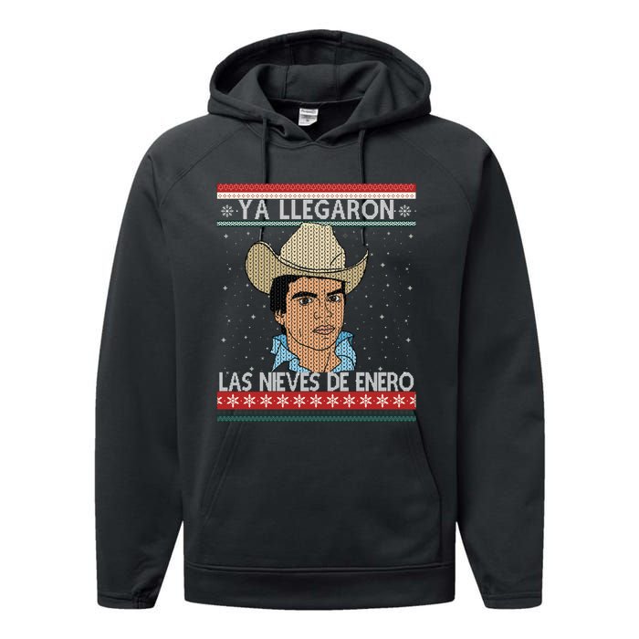 Las Nieves De Enero El Rey Del Corrido Mexican Christmas Performance Fleece Hoodie