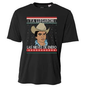 Las Nieves De Enero El Rey Del Corrido Mexican Christmas Cooling Performance Crew T-Shirt