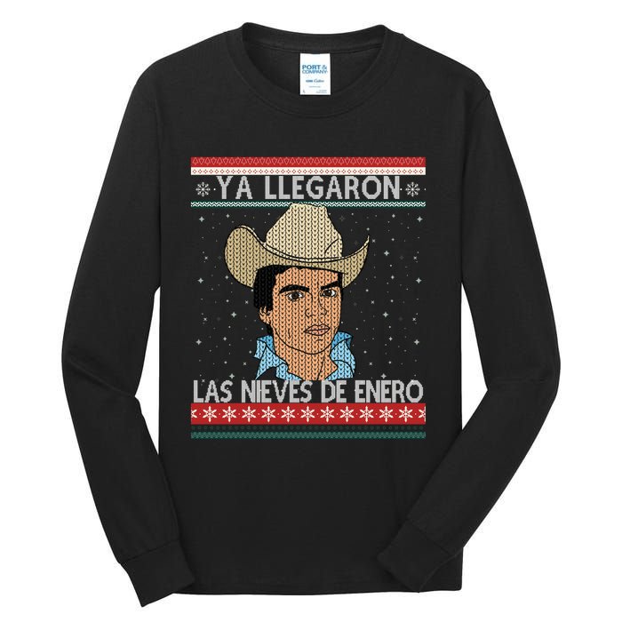 Las Nieves De Enero El Rey Del Corrido Mexican Christmas Tall Long Sleeve T-Shirt