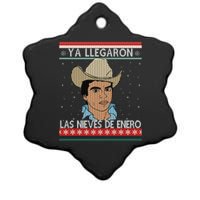 Las Nieves De Enero El Rey Del Corrido Mexican Christmas Ceramic Star Ornament