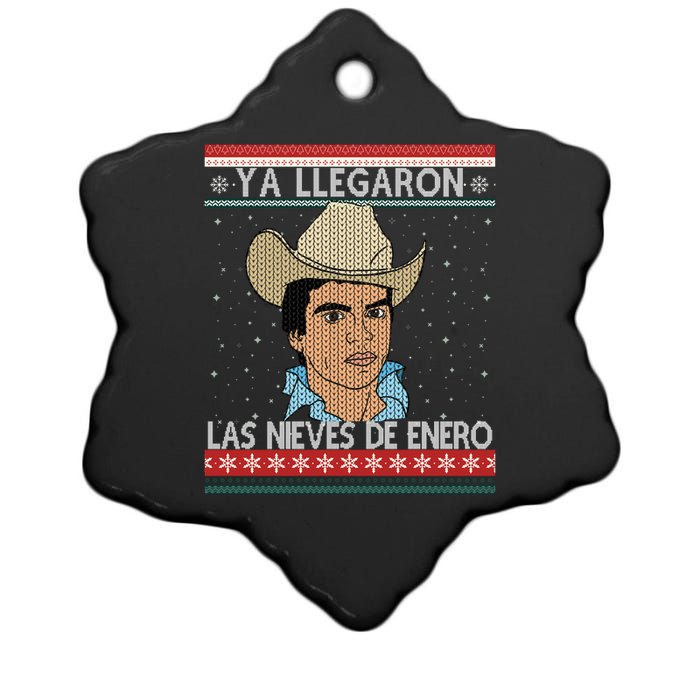 Las Nieves De Enero El Rey Del Corrido Mexican Christmas Ceramic Star Ornament