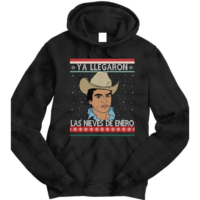 Las Nieves De Enero El Rey Del Corrido Mexican Christmas Tie Dye Hoodie