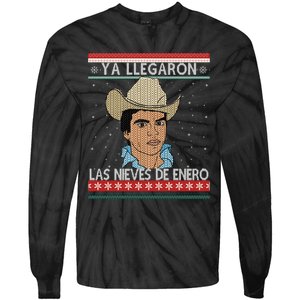 Las Nieves De Enero El Rey Del Corrido Mexican Christmas Tie-Dye Long Sleeve Shirt