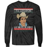 Las Nieves De Enero El Rey Del Corrido Mexican Christmas Tie-Dye Long Sleeve Shirt