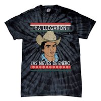 Las Nieves De Enero El Rey Del Corrido Mexican Christmas Tie-Dye T-Shirt