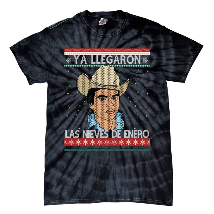 Las Nieves De Enero El Rey Del Corrido Mexican Christmas Tie-Dye T-Shirt