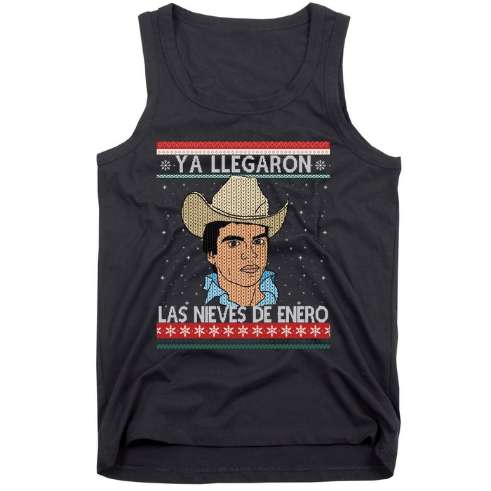 Las Nieves De Enero El Rey Del Corrido Mexican Christmas Tank Top