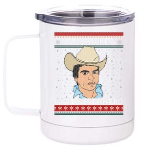 Las Nieves De Enero El Rey Del Corrido Mexican Christmas 12 oz Stainless Steel Tumbler Cup