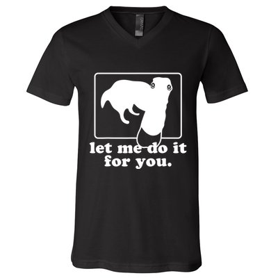 Long Nose Dog Meme Let Me Do It For You Borzoi Dog Meme V-Neck T-Shirt