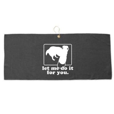 Long Nose Dog Meme Let Me Do It For You Borzoi Dog Meme Large Microfiber Waffle Golf Towel