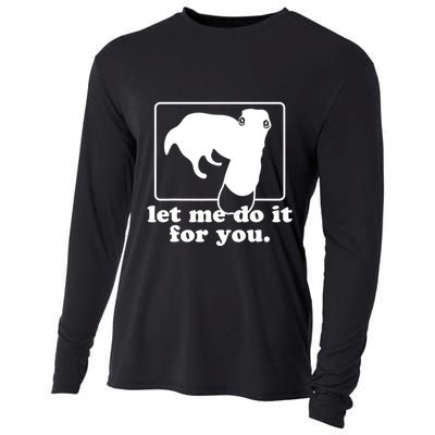 Long Nose Dog Meme Let Me Do It For You Borzoi Dog Meme Cooling Performance Long Sleeve Crew