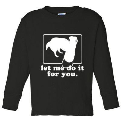 Long Nose Dog Meme Let Me Do It For You Borzoi Dog Meme Toddler Long Sleeve Shirt
