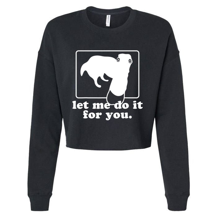 Long Nose Dog Meme Let Me Do It For You Borzoi Dog Meme Cropped Pullover Crew