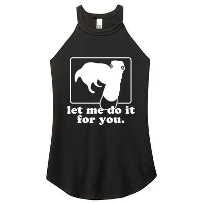 Long Nose Dog Meme Let Me Do It For You Borzoi Dog Meme Women's Perfect Tri Rocker Tank
