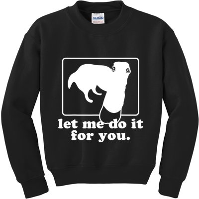 Long Nose Dog Meme Let Me Do It For You Borzoi Dog Meme Kids Sweatshirt