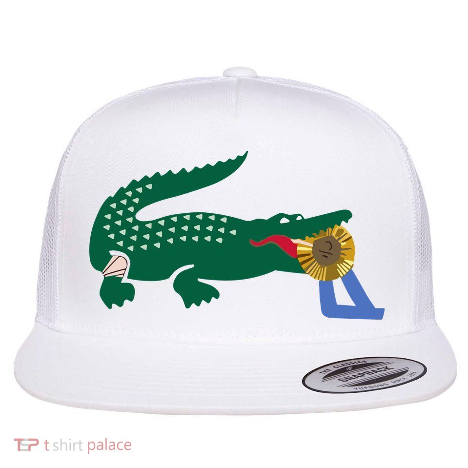 Lacoste Novak Djokovic Winning The Gold Medal Logo Flat Bill Trucker Hat