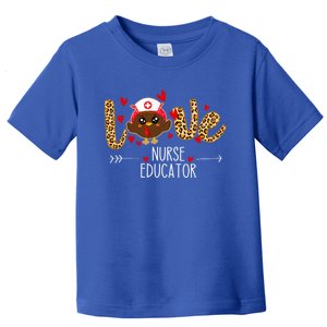 Love Nurse Educator Leopard Thanksgiving Cute Turkey Nursing Gift Toddler T-Shirt