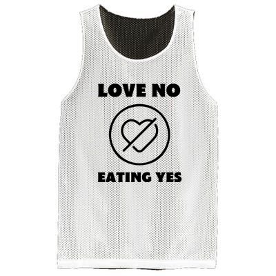 Love No Eating Yes Heart Mesh Reversible Basketball Jersey Tank