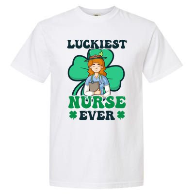 Luckiest Nurse Ever Design St Patricks Nurse Gift Garment-Dyed Heavyweight T-Shirt