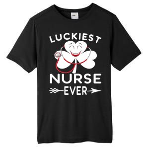 Luckiest Nurse Ever St Patrick Nurse Shamrock Gift Tall Fusion ChromaSoft Performance T-Shirt