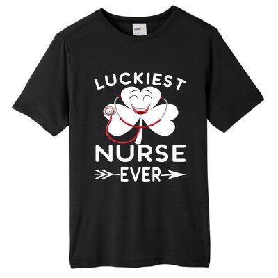 Luckiest Nurse Ever St Patrick Nurse Shamrock Gift Tall Fusion ChromaSoft Performance T-Shirt