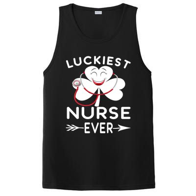 Luckiest Nurse Ever St Patrick Nurse Shamrock Gift PosiCharge Competitor Tank