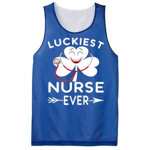 Luckiest Nurse Ever St Patrick Nurse Shamrock Gift Mesh Reversible Basketball Jersey Tank