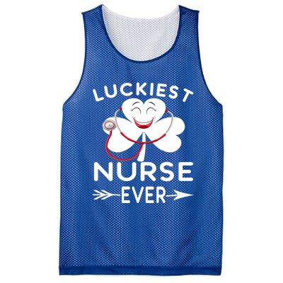 Luckiest Nurse Ever St Patrick Nurse Shamrock Gift Mesh Reversible Basketball Jersey Tank